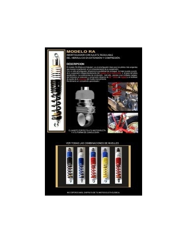 Amortisseurs 400 mm MAGICALS RA réglable hydraulique