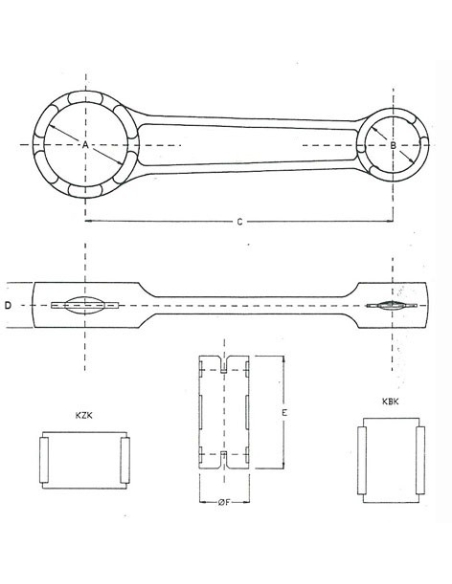 Bielle Montesa Cota 247 maneton 18mm
