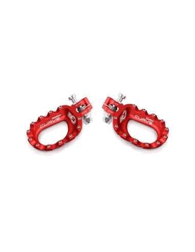 Repose-pieds S3 Curve aluminium rouge