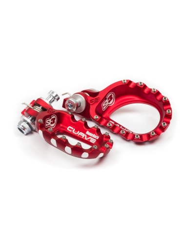 Repose-pieds S3 Curve aluminium rouge