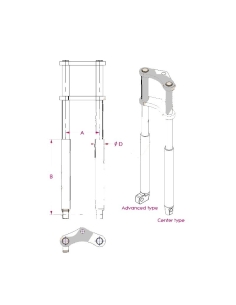 Paire de bride de fourche Yamaha TY 125/175 2