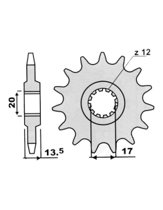FANTIC 240/300/243/303/305/307  pignon 11 dents en 520